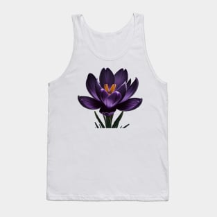 Purple Crocus Flower Tank Top